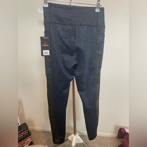 New Balance Blue and Black Print Tights